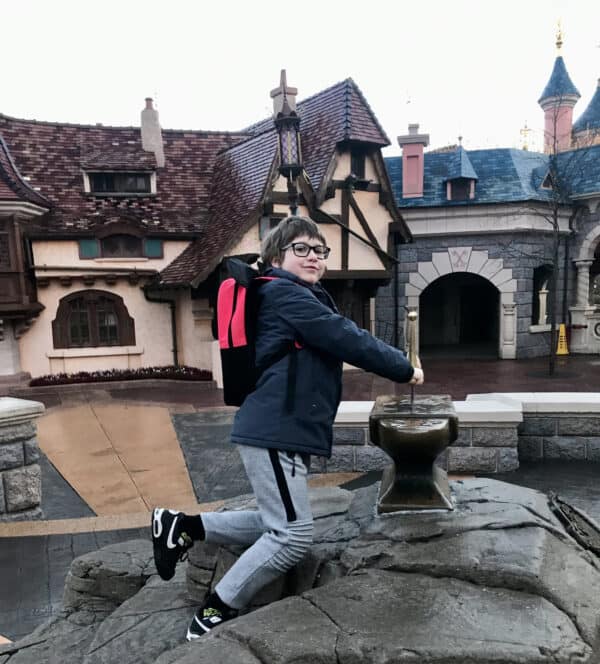 Child pulling the Sword in the Stone