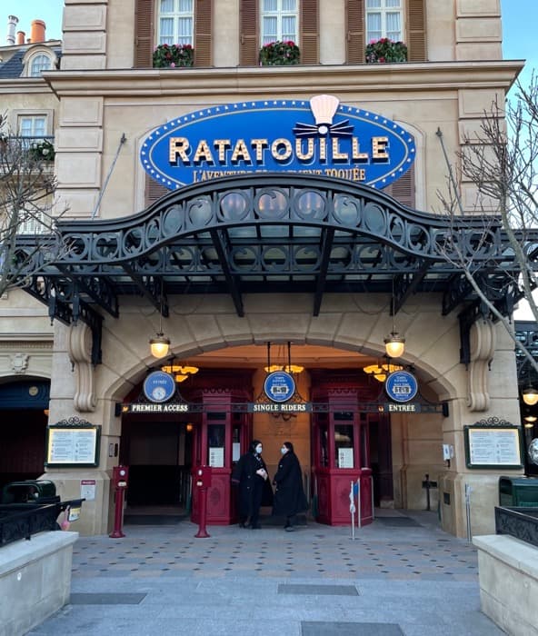 Two Disney cast members outside Remy