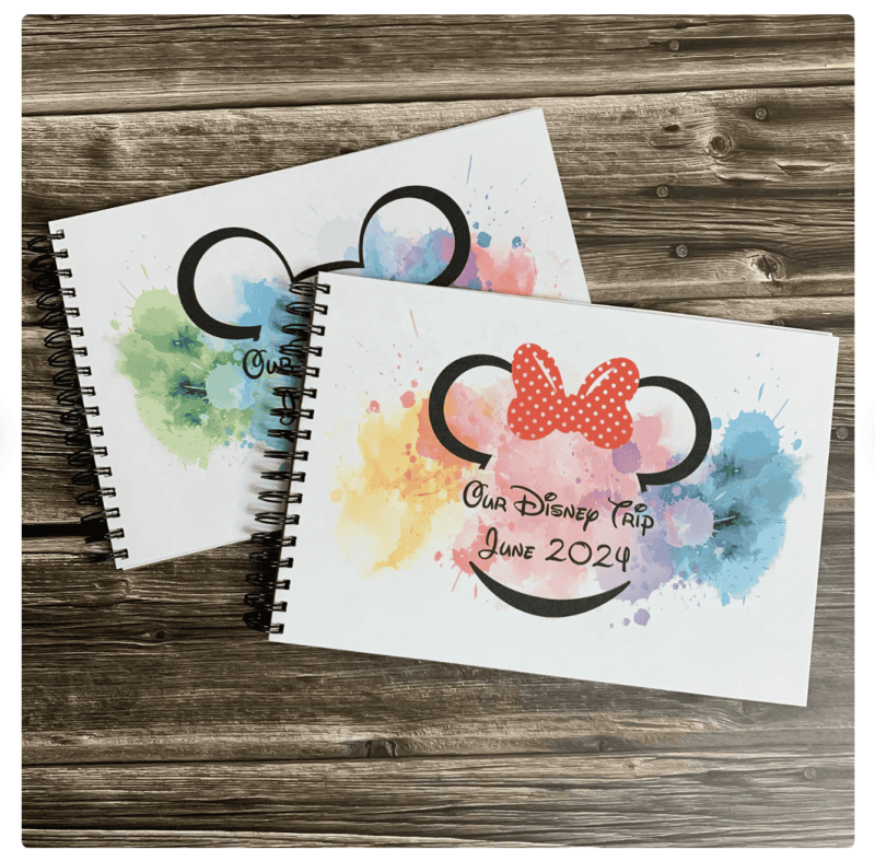 Personalised watercolour Disney autograph books for children