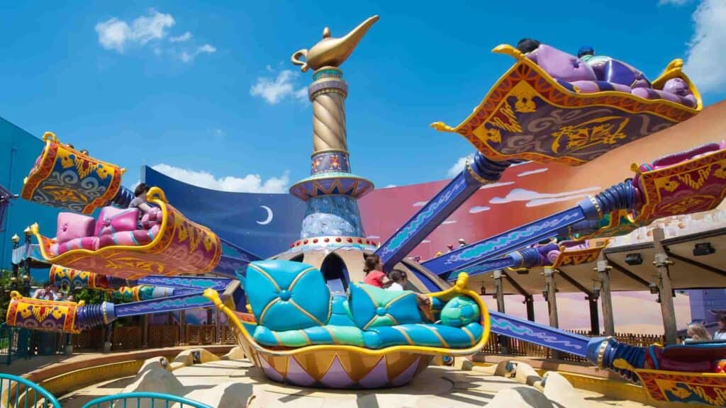 Aladdin's Magic Carpets attraction is a fun addition to your 1 day in Walt Disney Studios plan