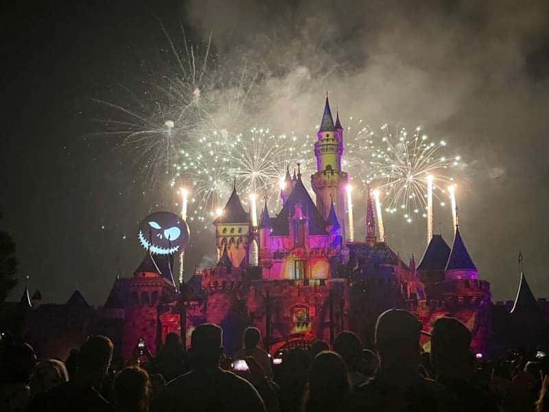 Firework going off above the Disneyland California castle