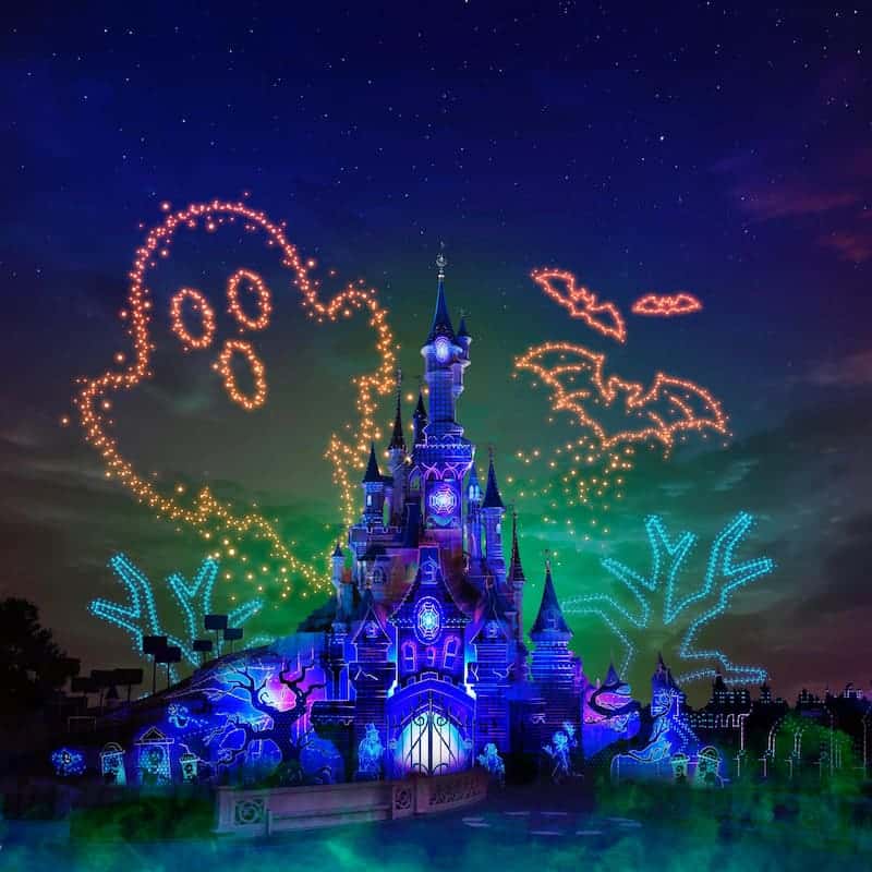 Disneyland Paris Halloween Season highlights a new drones and projection show at the castle