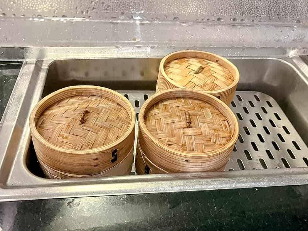 Bamboo baskets for dim sum at Downtown Disneyland Paris
