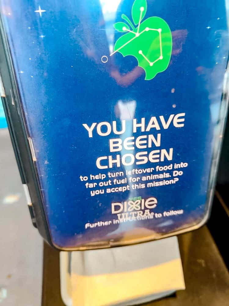 “You have been chosen” napkin dispenser at Galactic Grill