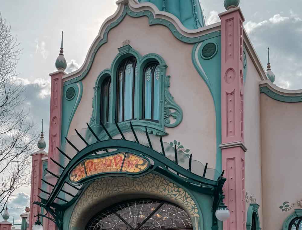 Exterior of Regal View Restaurant in Disney Adventure World at Disneyland Paris
