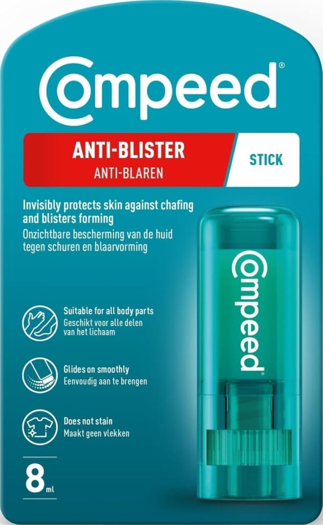 A pack holding Compeed Anti-Blister Stick