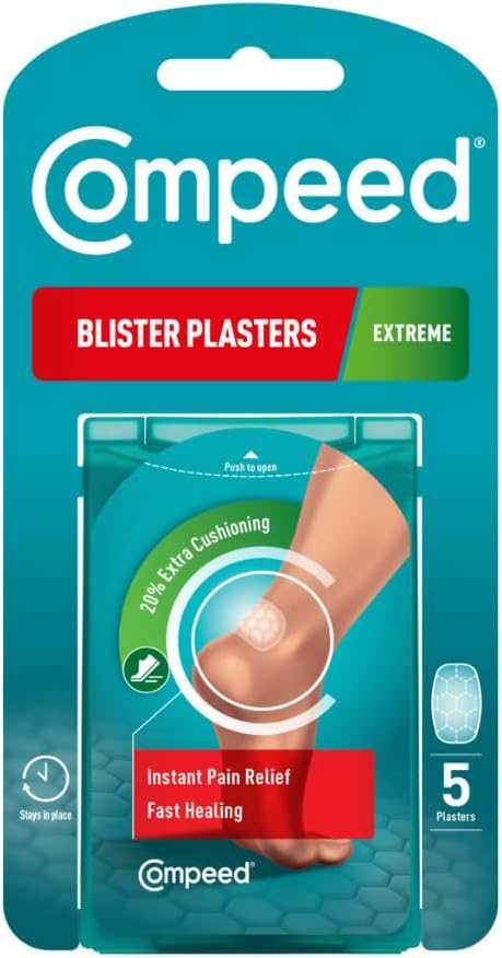 A pacakge of Compeed Extreme Blister Plasters