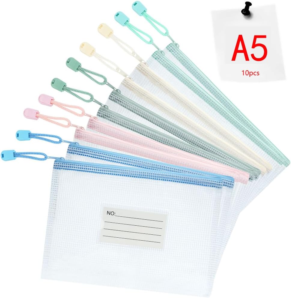 10 clear lightweight Zip Up Plastic Wallets